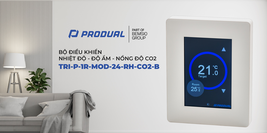 BỘ ĐIỀU KHIỂN NHIỆT ĐỘ-ĐỘ ẨM-NỒNG ĐỘ CO2 TRI-P-1R-MOD-24-RH-CO2-W