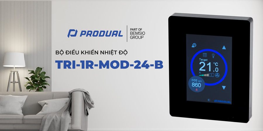 BỘ ĐIỀU KHIỂN NHIỆT ĐỘ GẮN PH&Ograve;NG TRI-1R-MOD-24-B