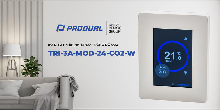 BỘ ĐIỀU KHIỂN NHIỆT ĐỘ V&Agrave; NỒNG ĐỘ CO2 GẮN PH&Ograve;NG TRI-3A-MOD-24-CO2-W