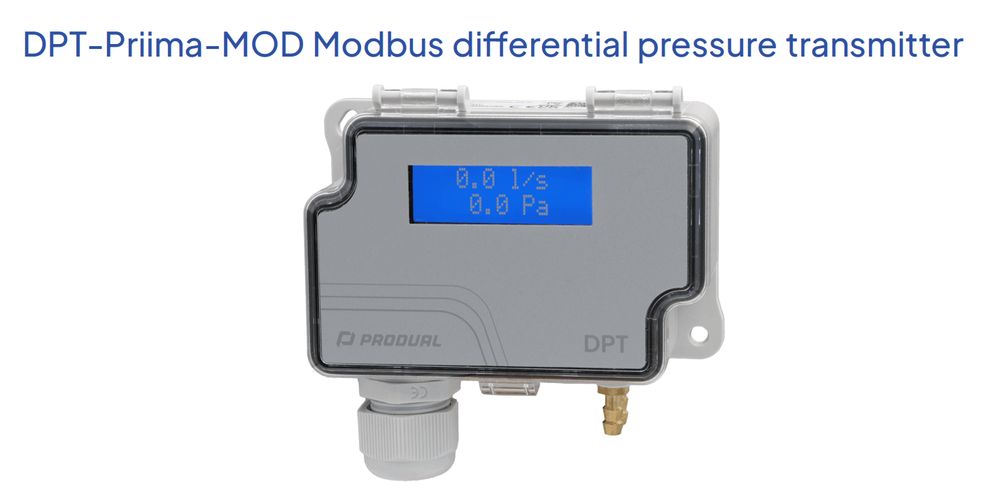CẢM BIẾN CHÊNH ÁP GIÓ PHÒNG SẠCH MODBUS DPT-Priima-MOD-AZ-D