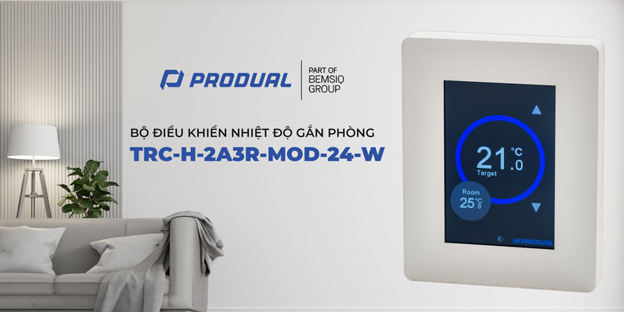 BỘ ĐIỀU KHIỂN NHIỆT ĐỘ GẮN PHÒNG TRC-H-2A3R-MOD-24-W
