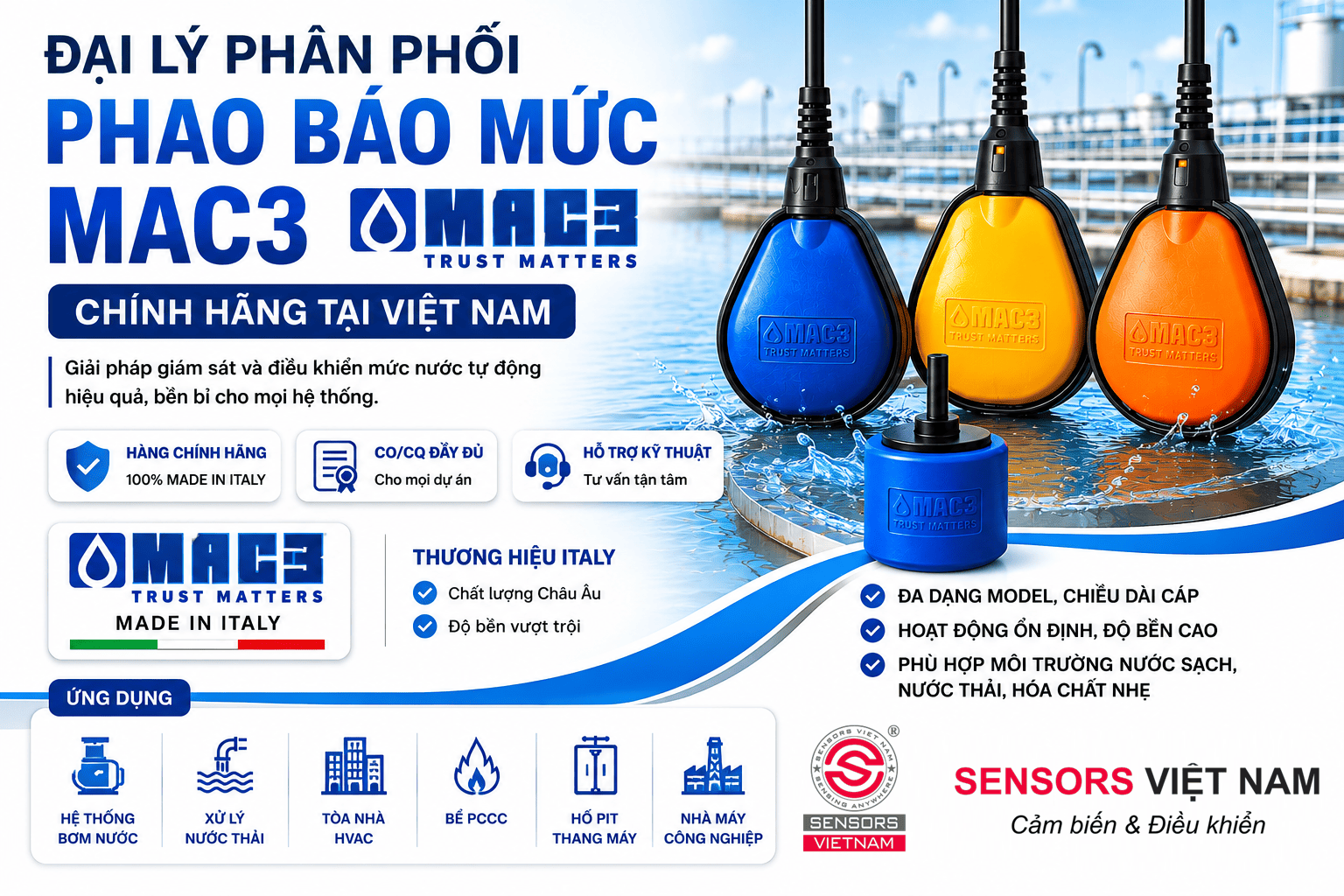 ĐẠI LÝ PHÂN PHỐI PHAO BÁO MỨC MAC3