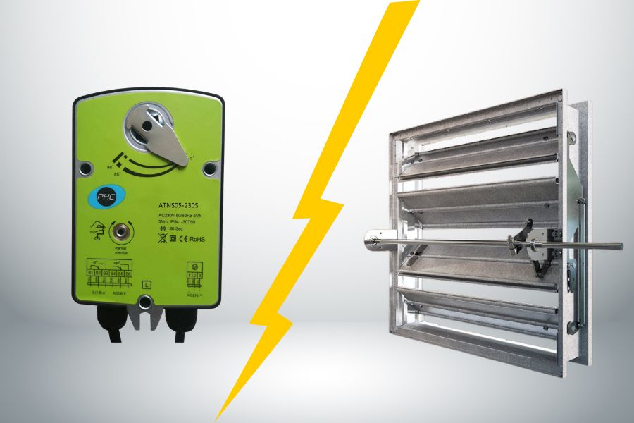 ĐỘNG CƠ VAN GI&Oacute; CHO SMOKE DAMPER