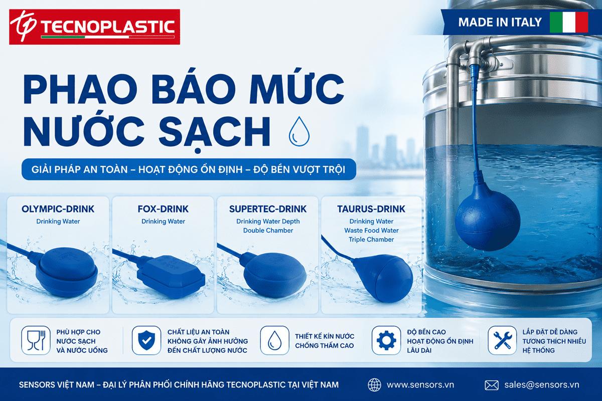 PHAO B&Aacute;O MỨC NƯỚC SẠCH TECNOPLASTIC TAURUS-DRINK PHAO B&Aacute;O MỨC NƯỚC SẠCH TECNOPLASTIC TAURUS-DRINK GTAA3X120BB01 (20M)