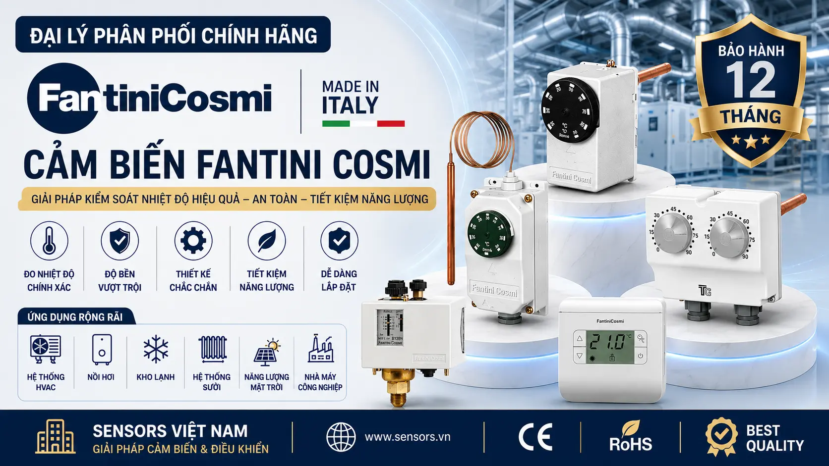 ĐẠI L&Yacute; PH&Acirc;N PHỐI THIẾT BỊ FANTINI COSMI 