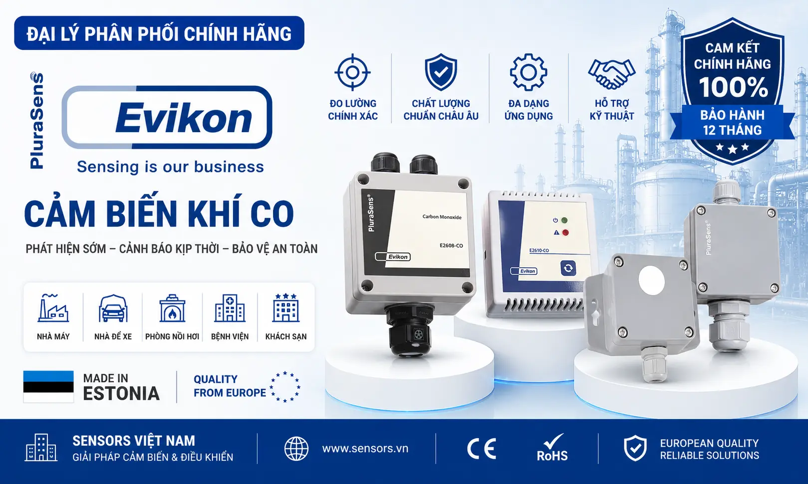 CẢM BIẾN KHÍ CO EVIKON