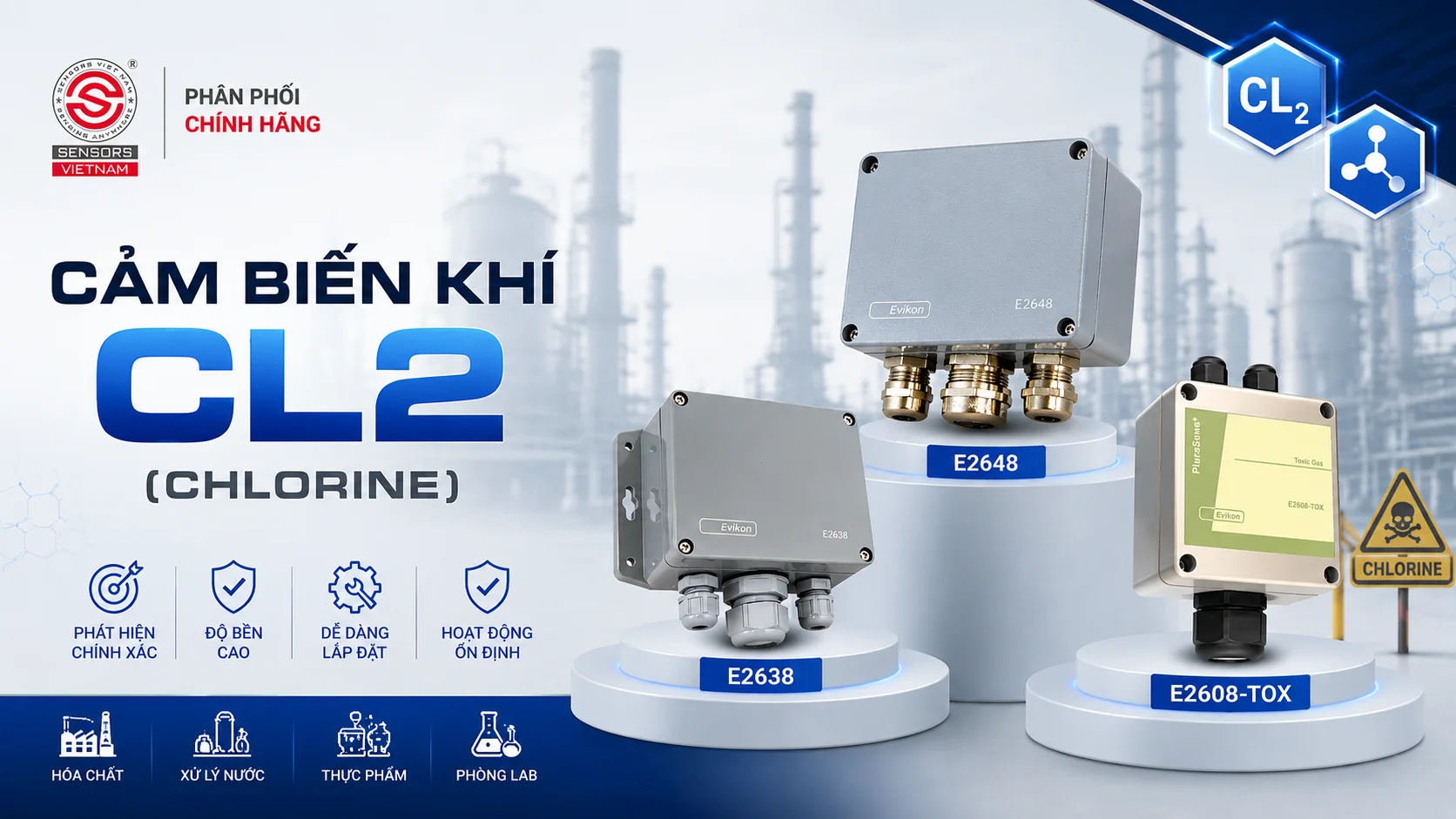 CẢM BIẾN KH&Iacute; CL2 (CHLORINE) 