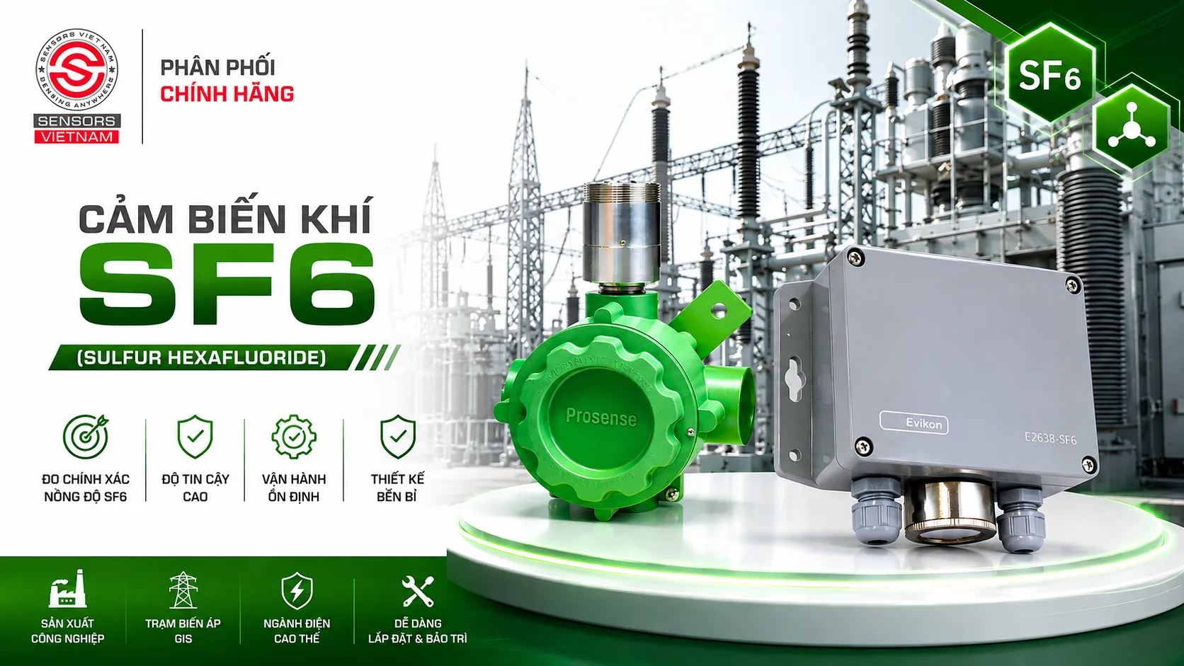CẢM BIẾN KH&Iacute; SF6 (SULFUR HEXAFLUORIDE)