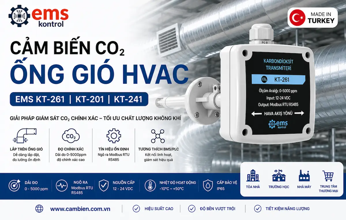 Cảm biến CO2 Modbus RTU 