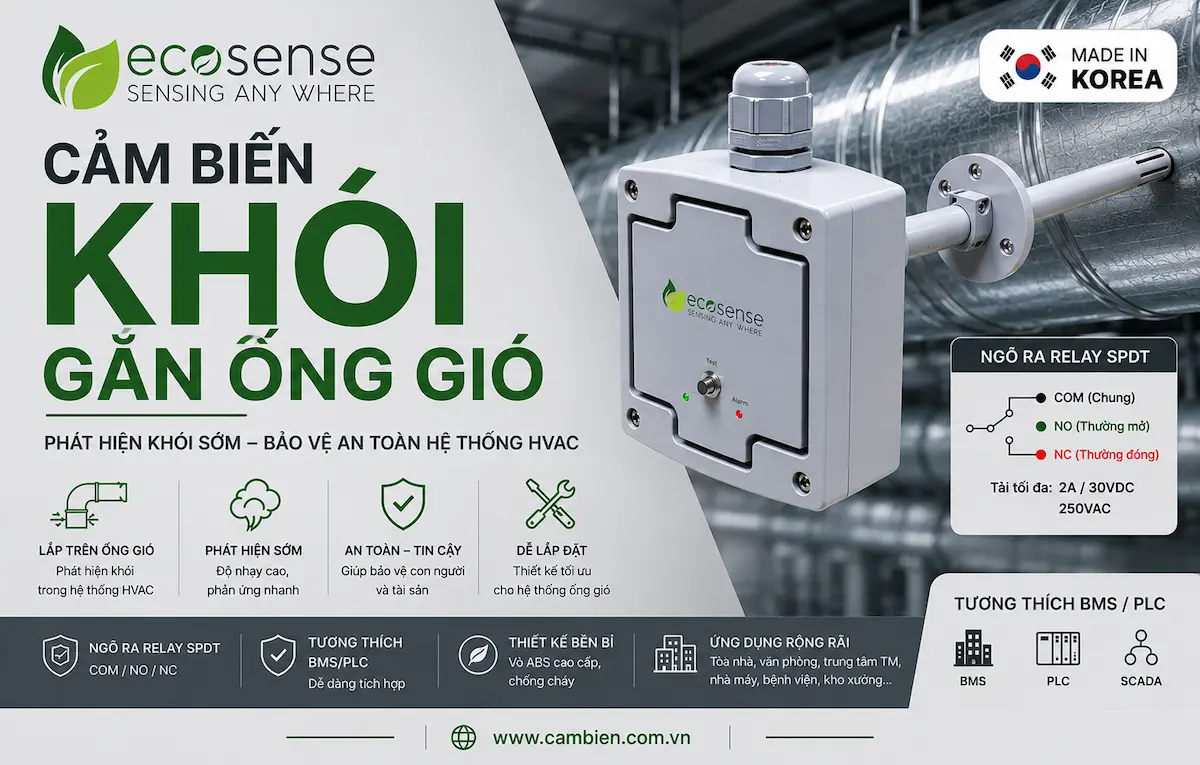 CẢM BIẾN BÁO KHÓI GẮN ỐNG GIÓ