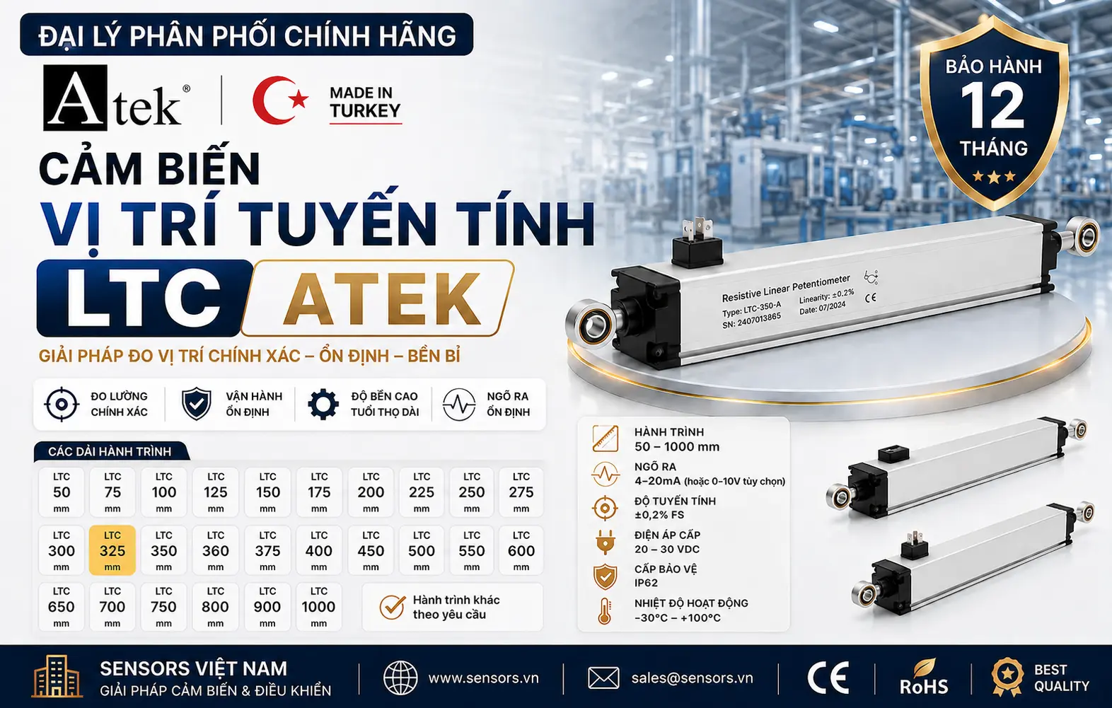 CẢM BIẾN VỊ TRÍ TUYẾN TÍNH ATEK LTC 325-A
