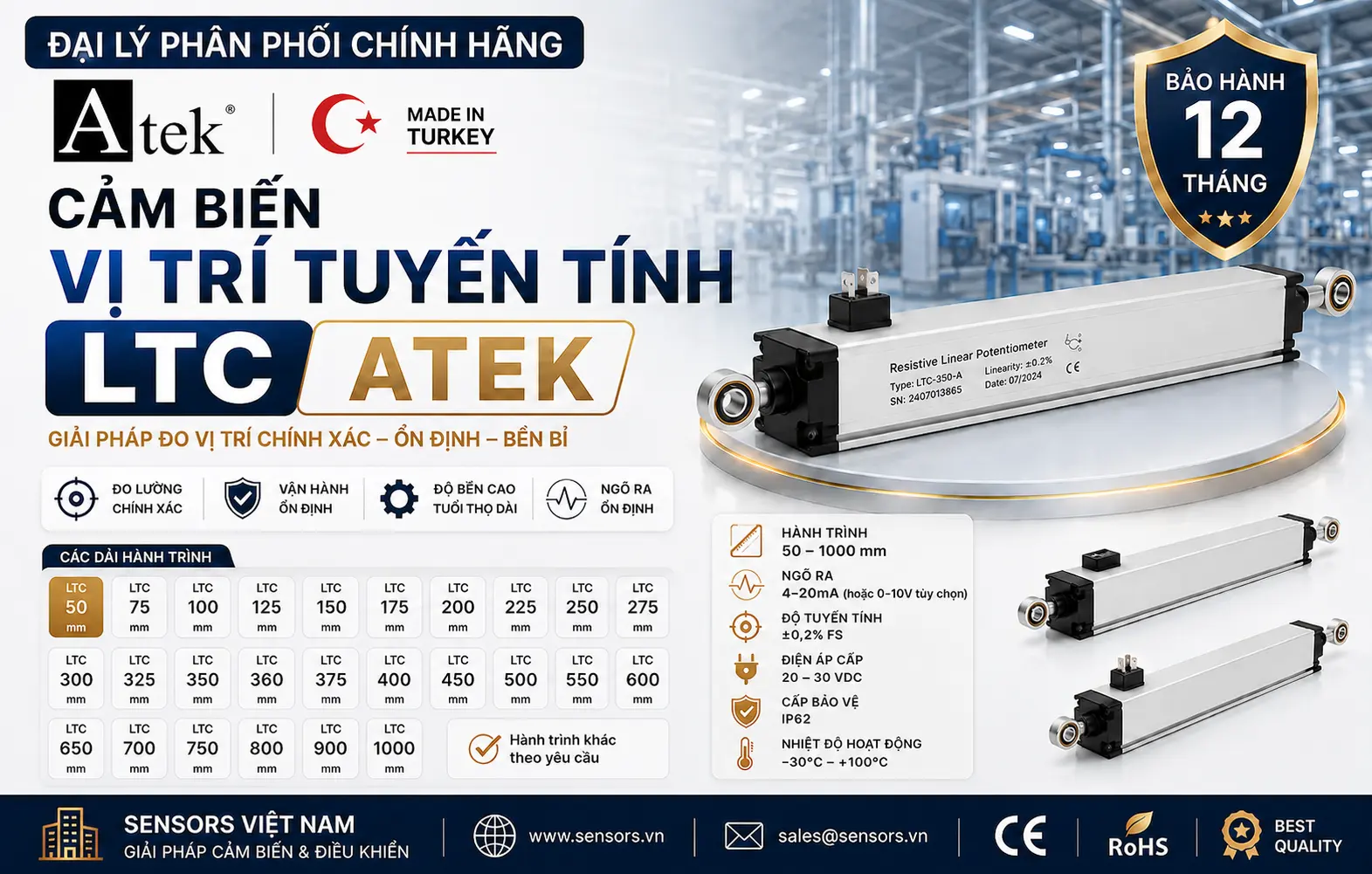 CẢM BIẾN VỊ TRÍ TUYẾN TÍNH ATEK LTC 50-A