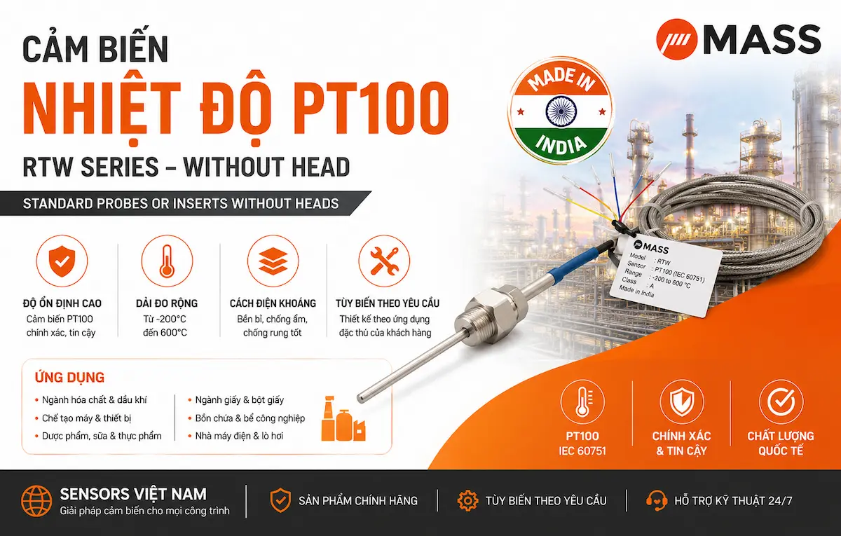 CẢM BIẾN NHIỆT ĐỘ PT100