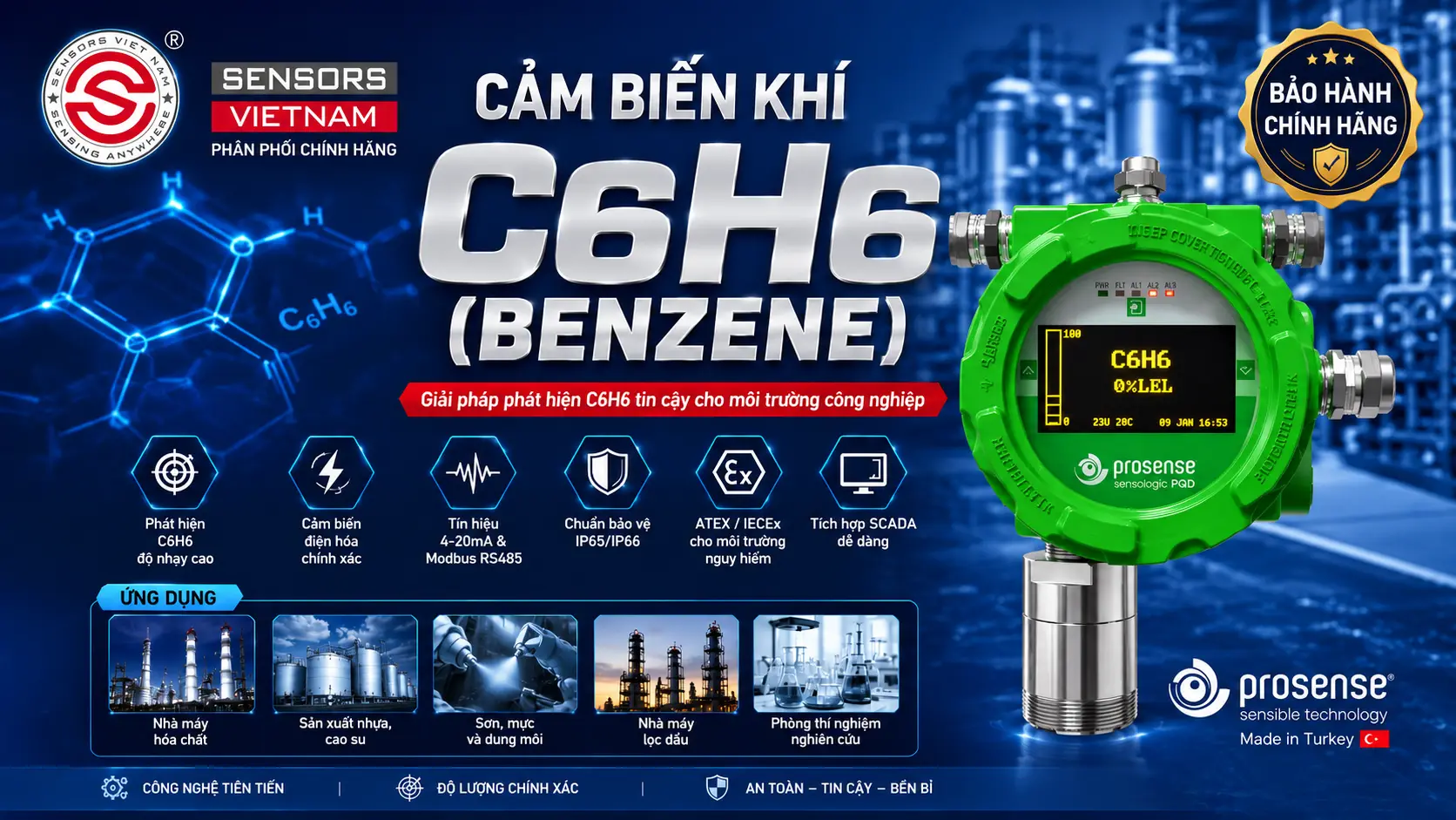 CẢM BIẾN KHÍ C6H6 (BENZENE)