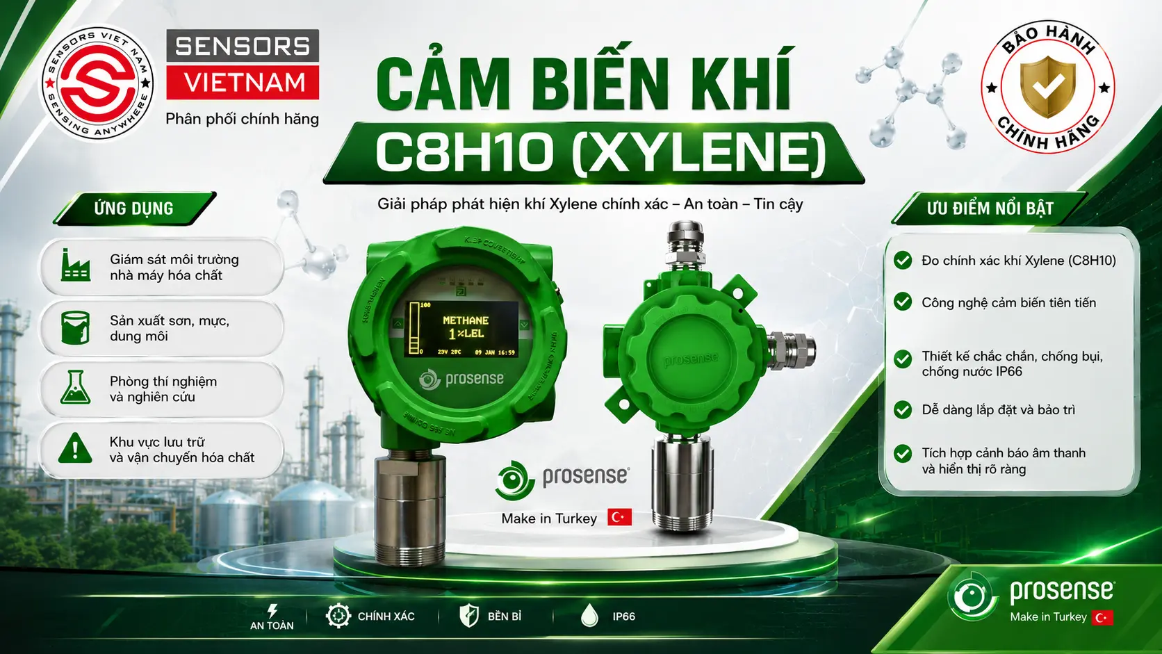 CẢM BIẾN KHÍ C8H10 (XYLENE)