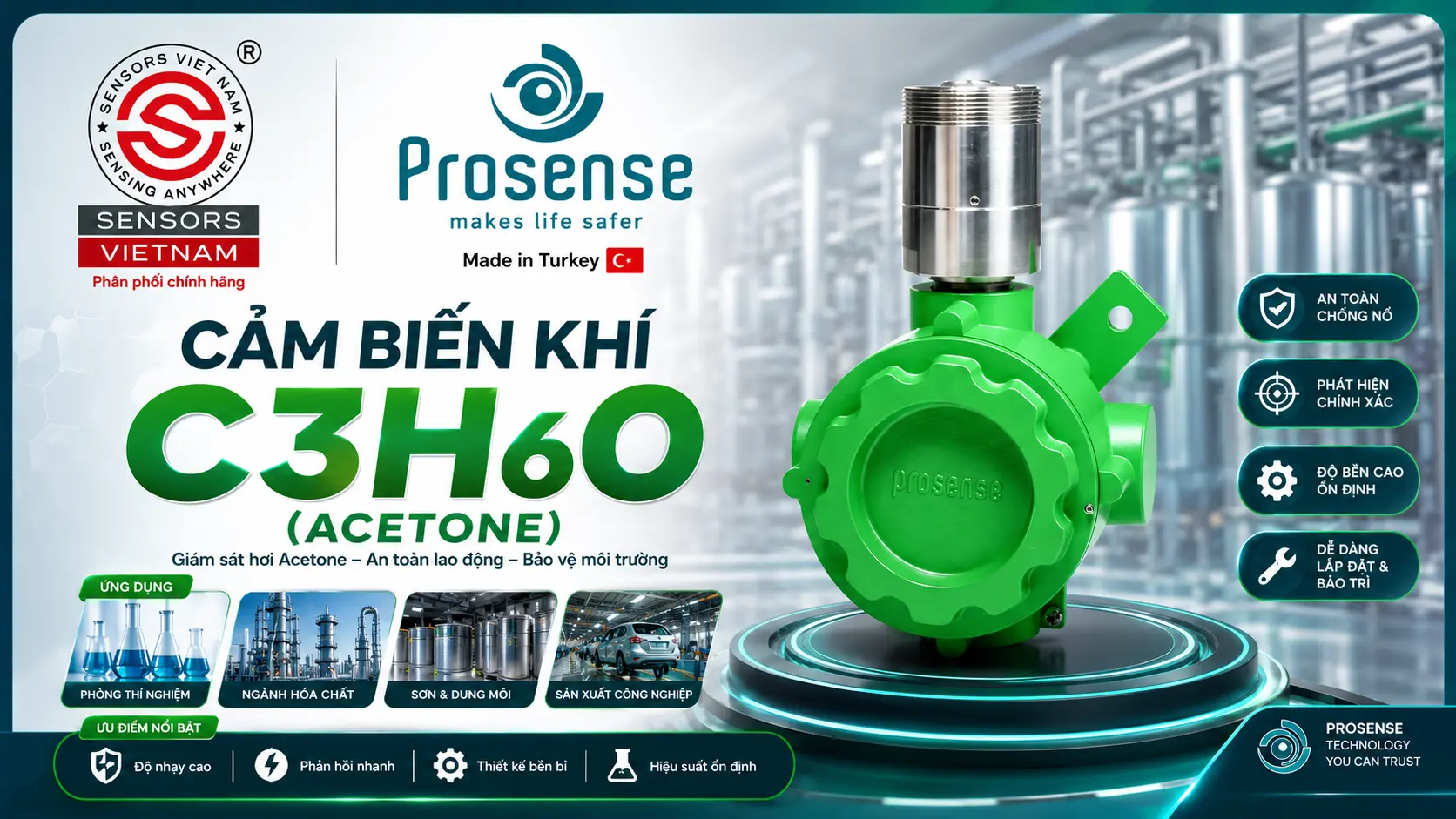 CẢM BIẾN KHÍ C3H6O (ACETONE)