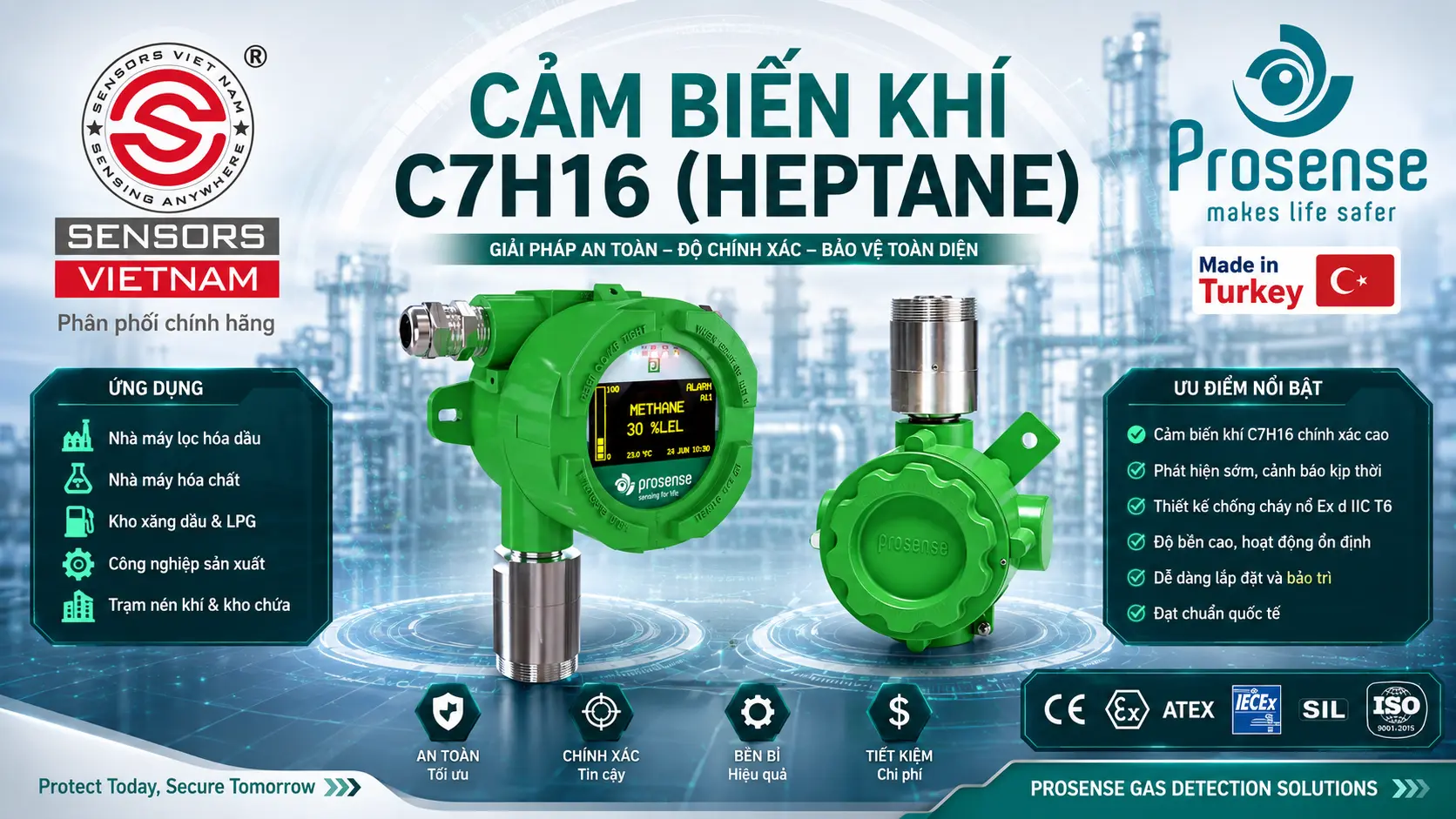 CẢM BIẾN KH&Iacute; C7H16 (HEPTANE)