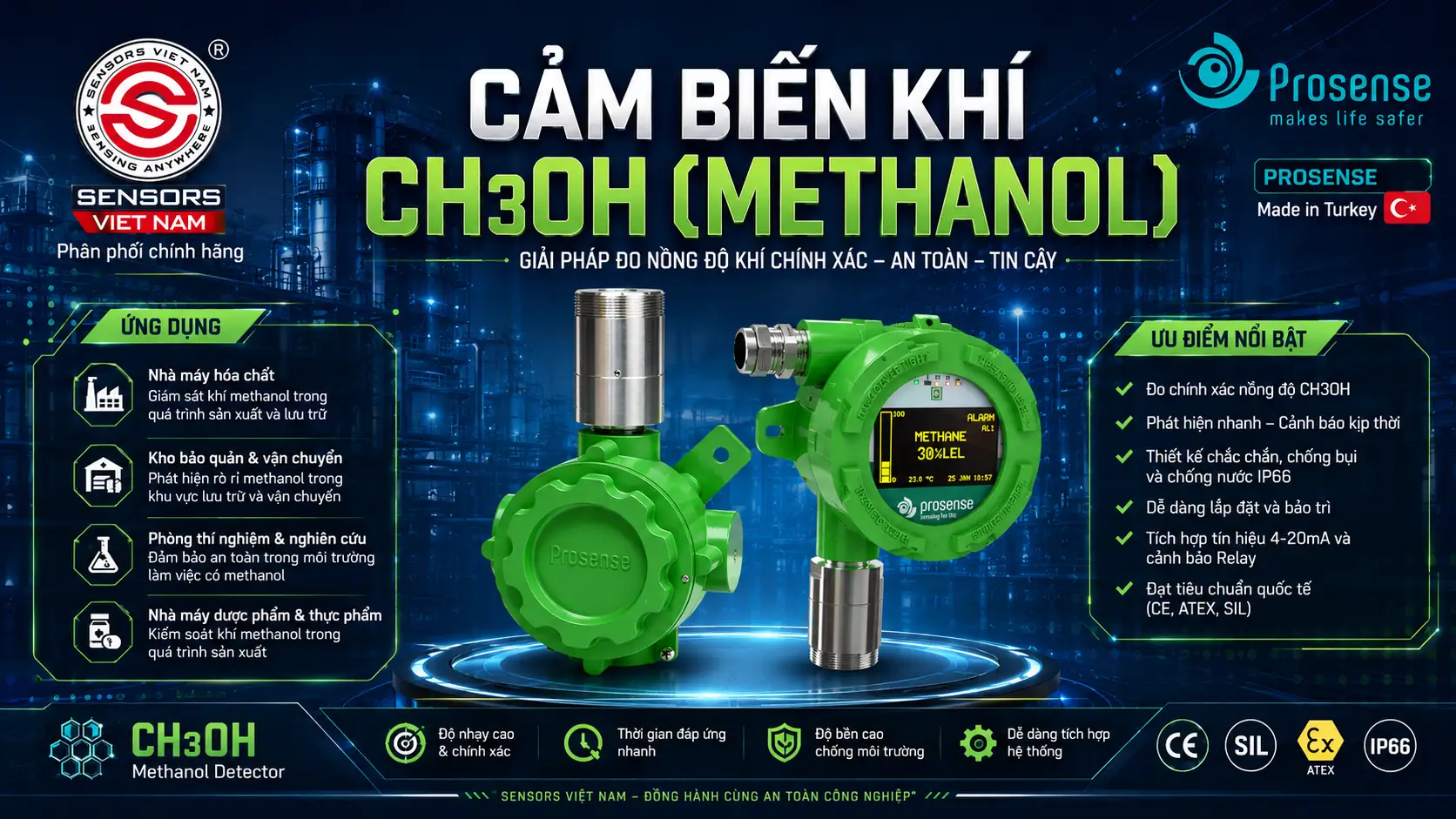 CẢM BIẾN KHÍ CH3OH (METHANOL)