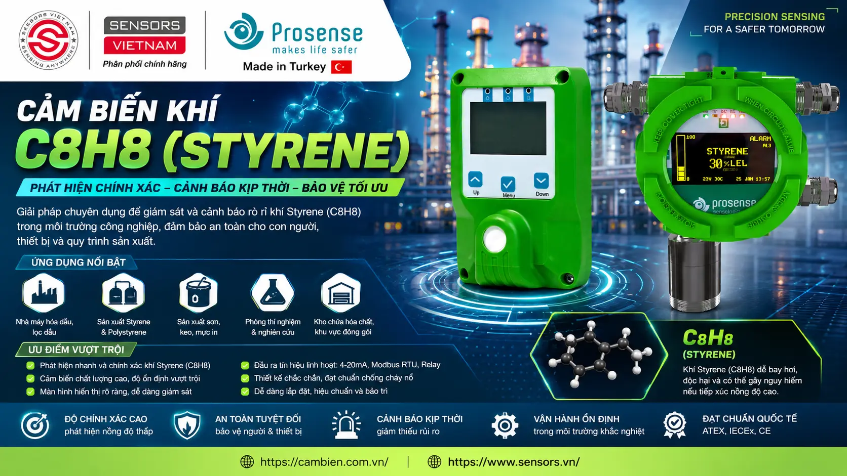 CẢM BIẾN KHÍ C8H8 (STYRENE)