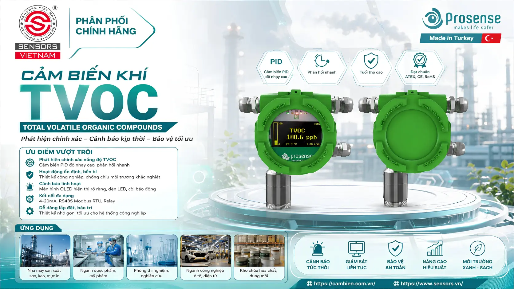 CẢM BIẾN KHÍ TVOC (TOTAL VOLATILE ORGANIC COMPOUNDS)