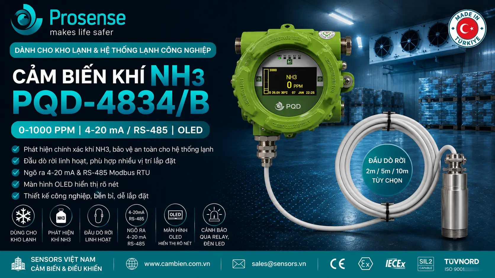 CẢM BIẾN RÒ RỈ KHÍ NH3