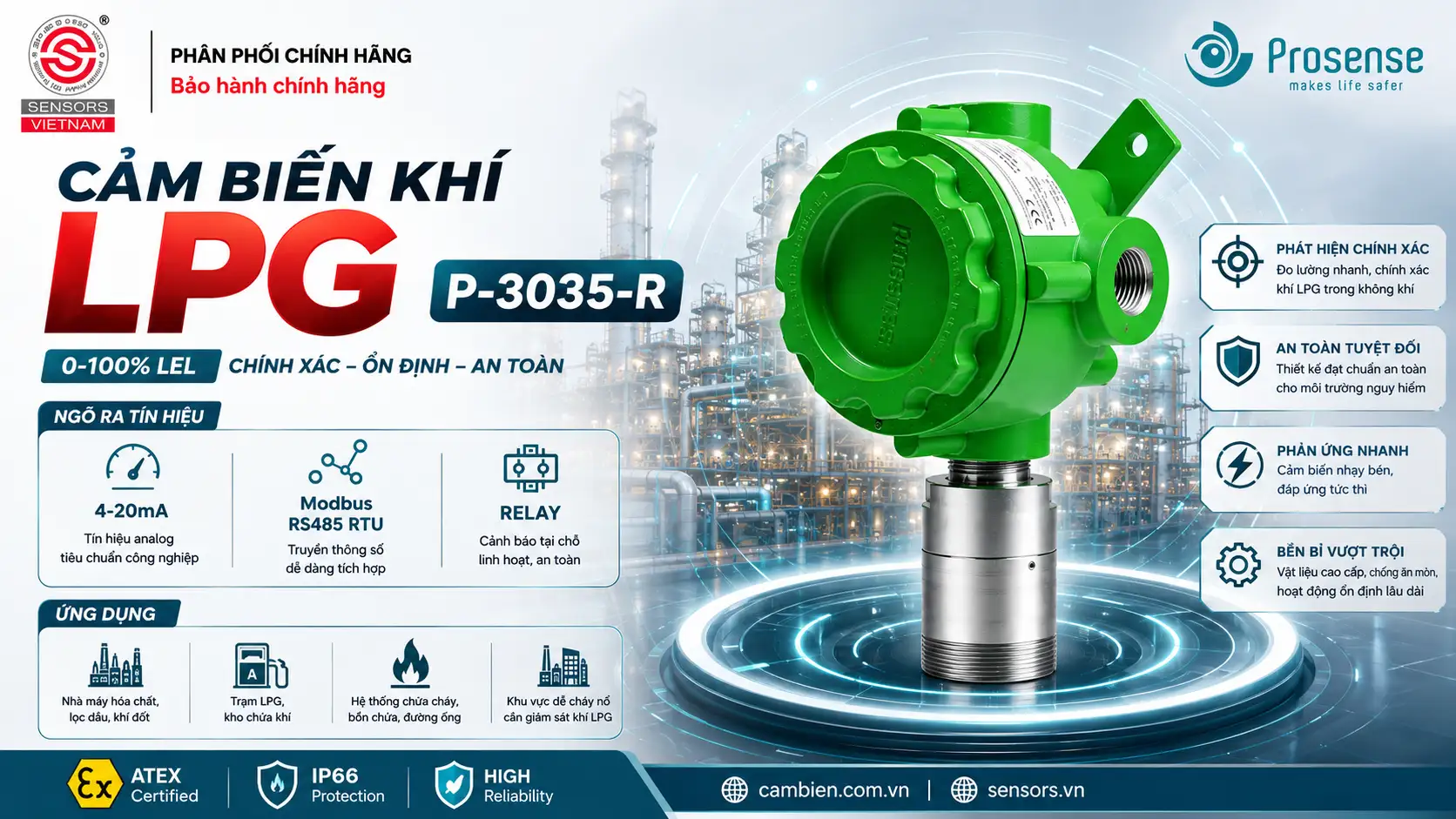 CẢM BIẾN KHÍ LPG P-3035-R