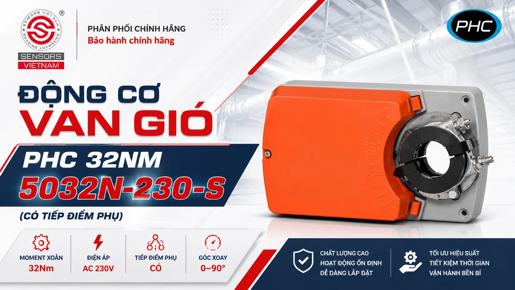 ĐỘNG CƠ VAN GIÓ PHC 32NM 5032N-230-S