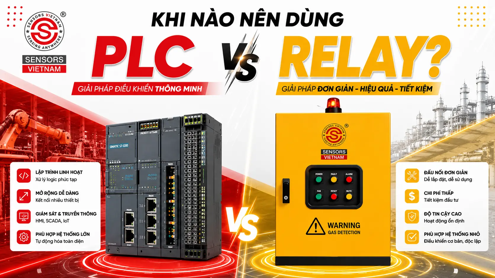 KHI NÀO NÊN DÙNG PLC - KHI NÀO NÊN DÙNG RELAY?