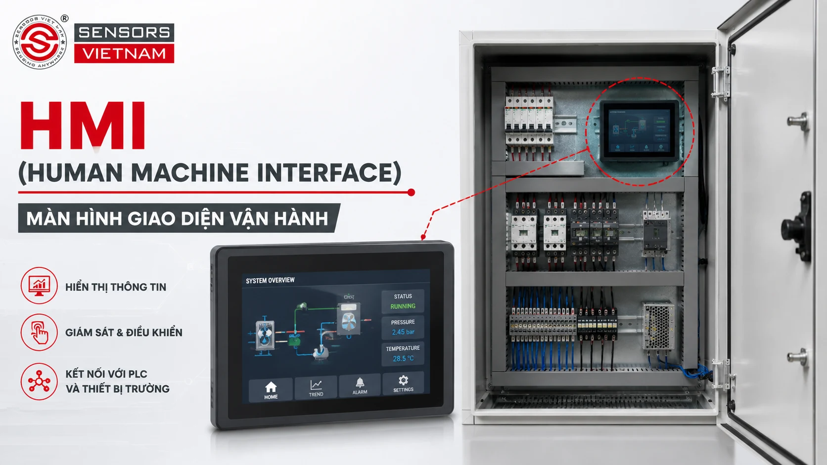 THIẾT BỊ BÊN TRONG TỦ ĐIỀU KHIỂN - HMI & HỆ THỐNG TRUYỀN THÔNG