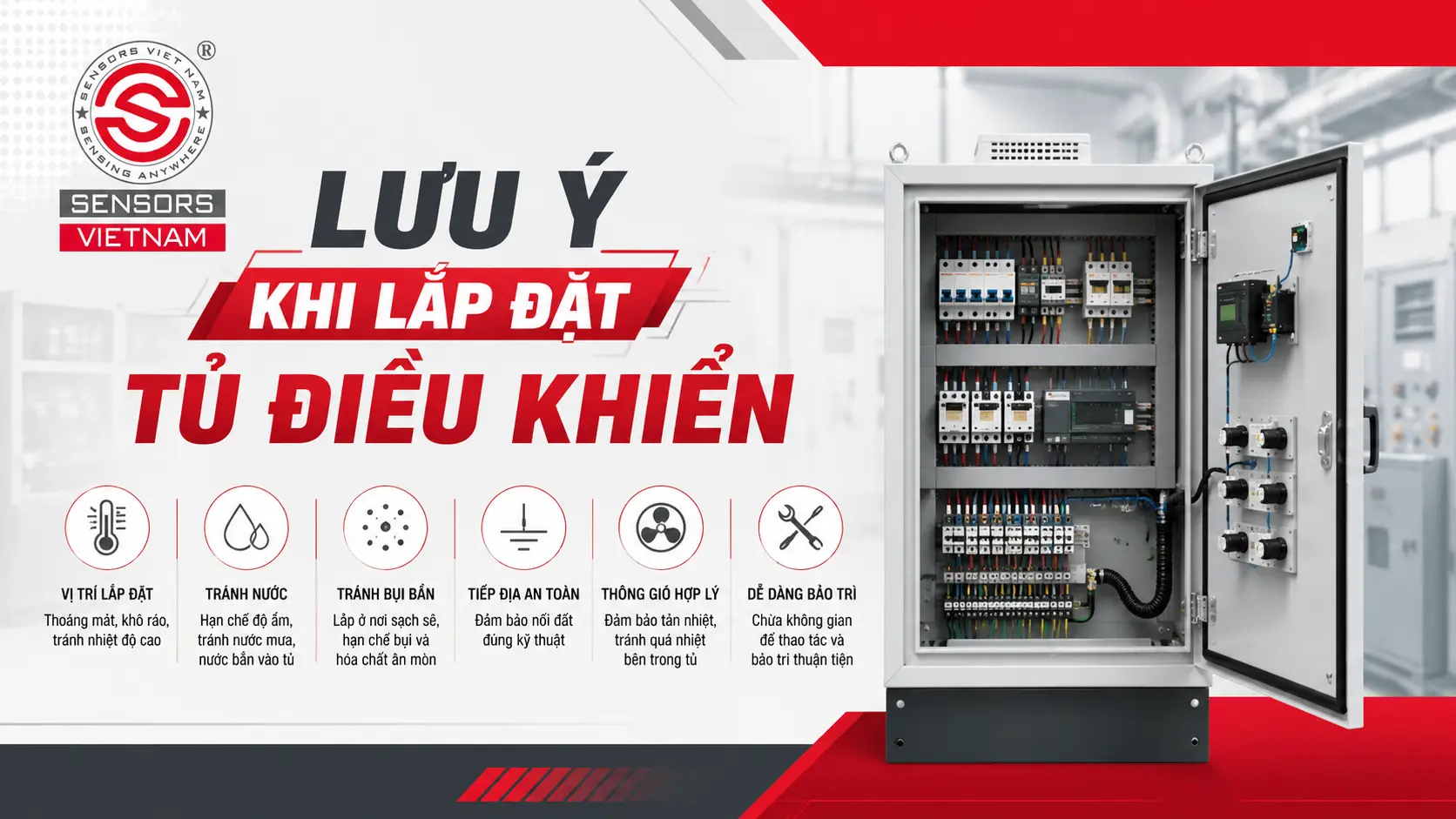 LƯU &Yacute; KHI LẮP ĐẶT TỦ ĐIỀU KHIỂN