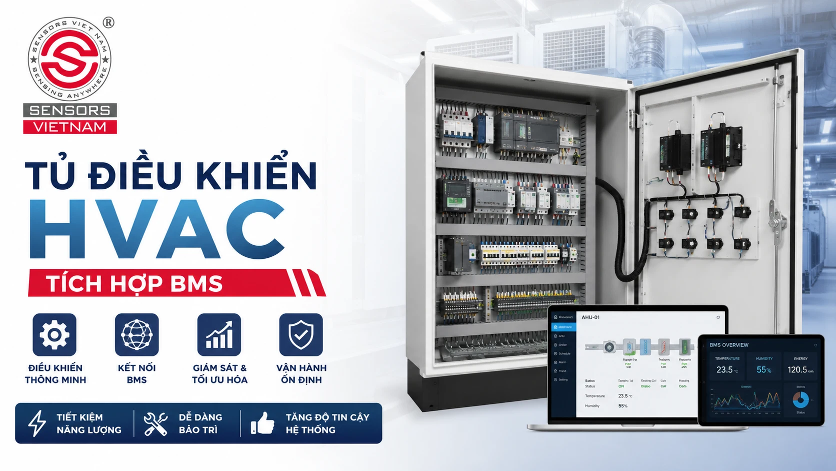 TỦ ĐIỀU KHIỂN HVAC T&Iacute;CH HỢP BMS