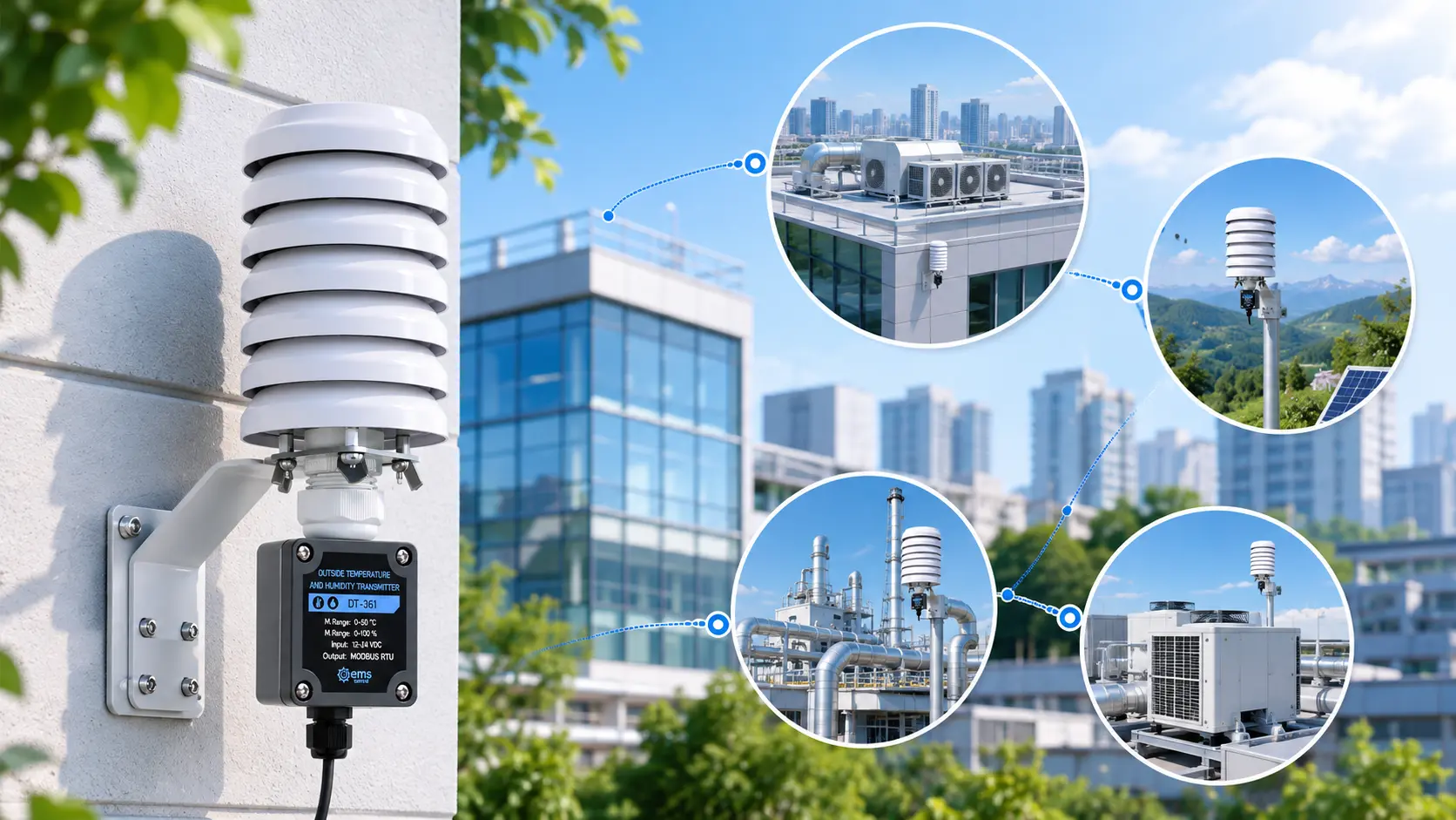 ỨNG DỤNG CẢM BIẾN NHIỆT ĐỘ VÀ ĐỘ ẨM NGOÀI TRỜI DT-361