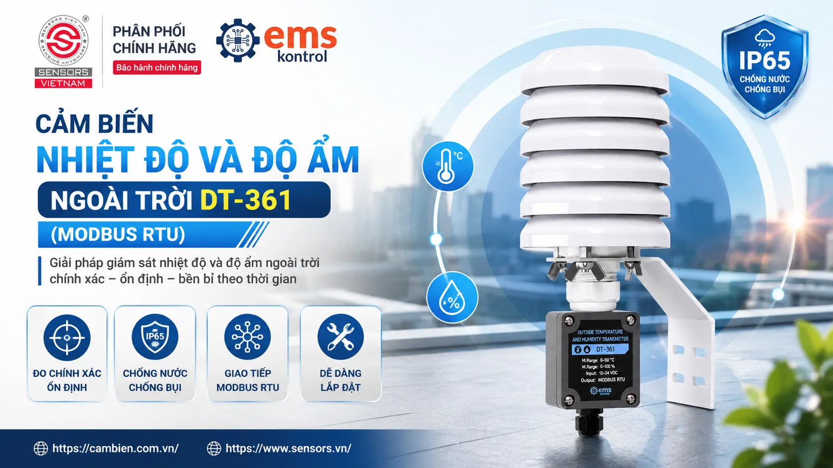 CẢM BIẾN NHIỆT ĐỘ VÀ ĐỘ ẨM DT-361