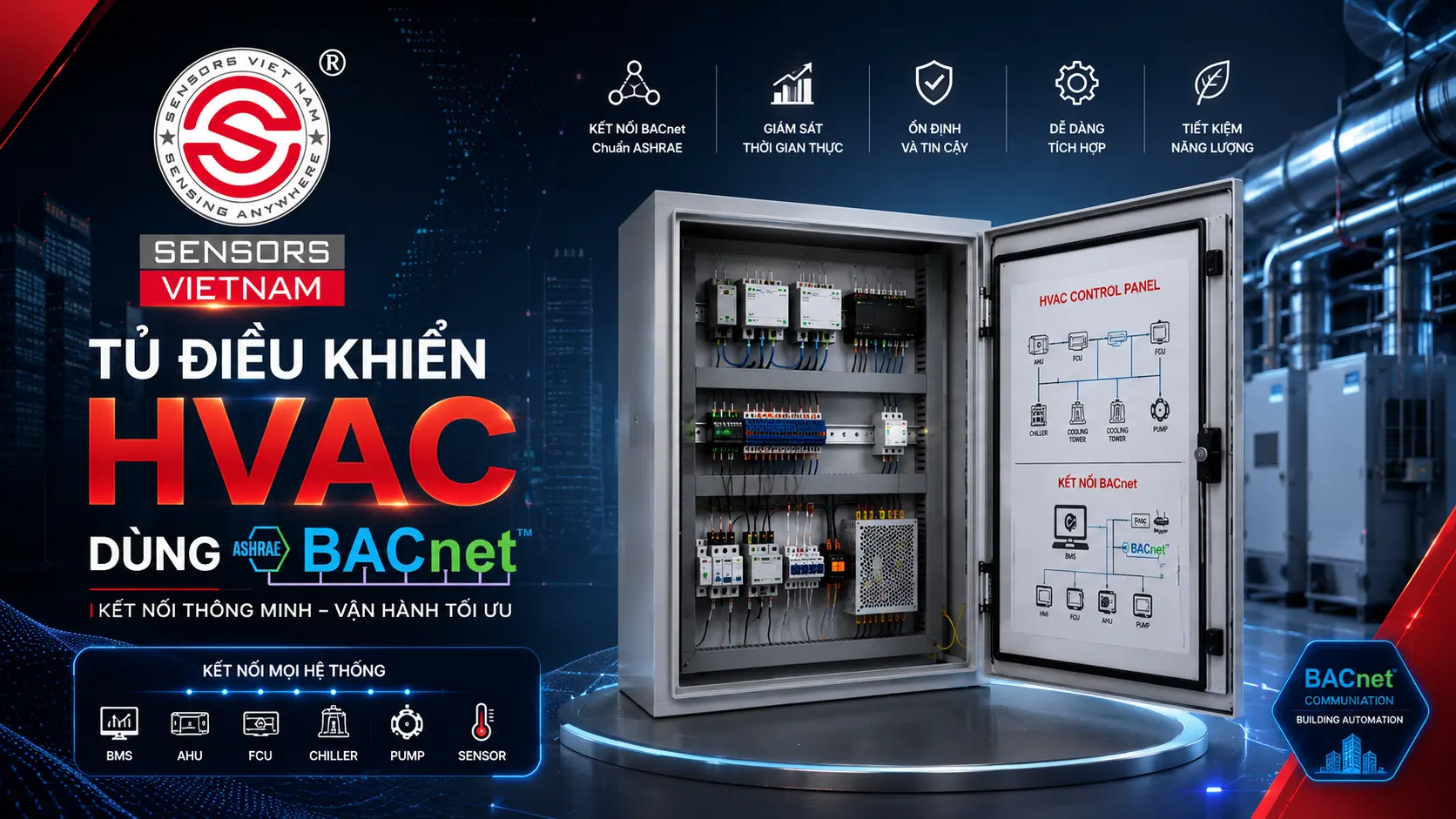 TỦ ĐIỀU KHIỂN HVAC D&Ugrave;NG BACnet 