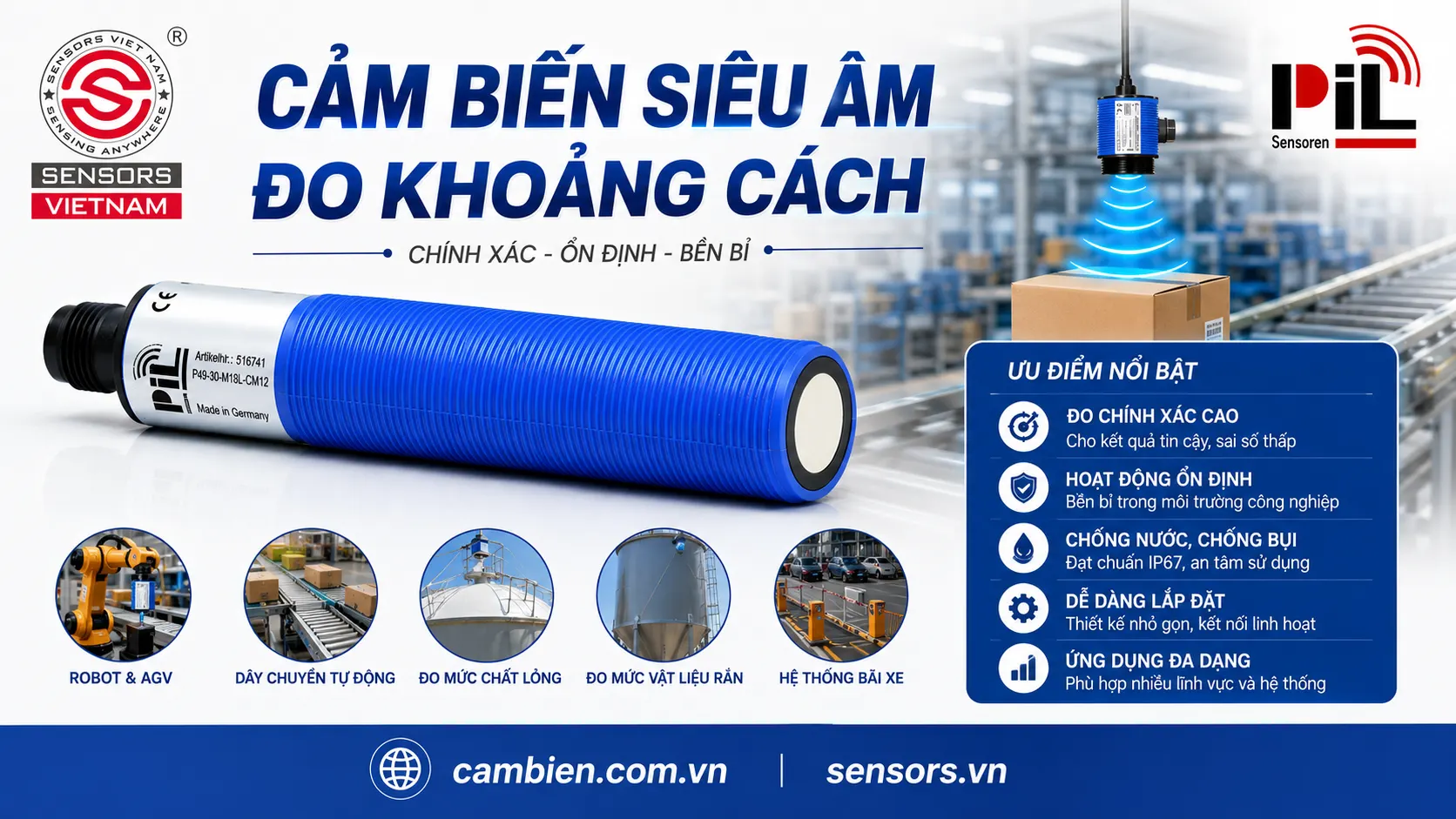 CẢM BIẾN SIÊU ÂM ĐO KHOẢNG CÁCH
