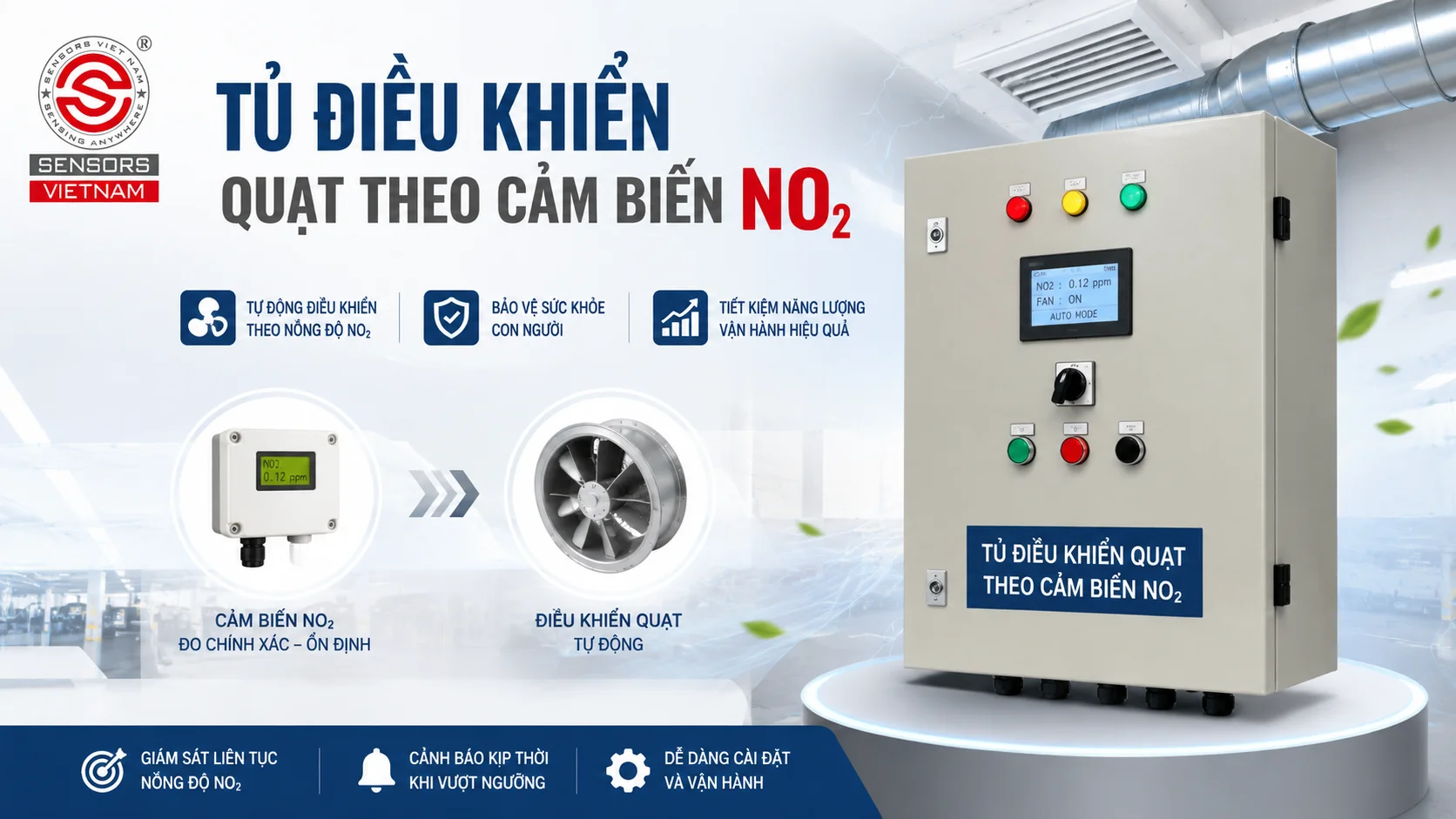 TỦ ĐIỀU KHIỂN QUẠT THEO CẢM BIẾN NO2