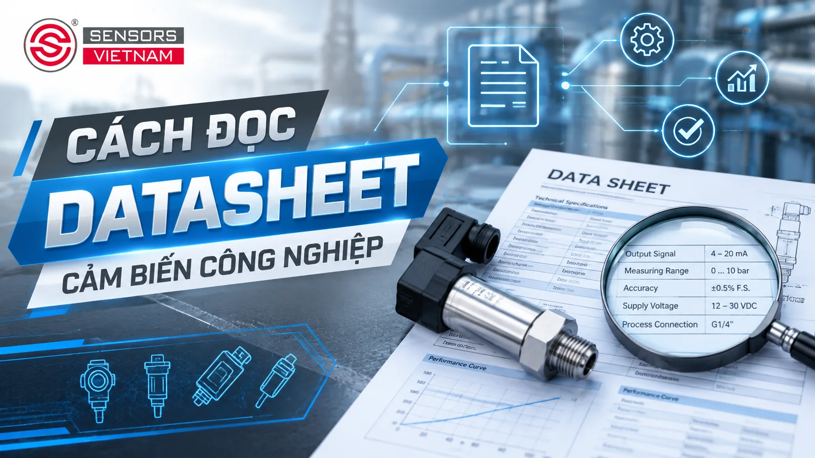 C&Aacute;CH ĐỌC DATASHEET CẢM BIẾN C&Ocirc;NG NGHIỆP