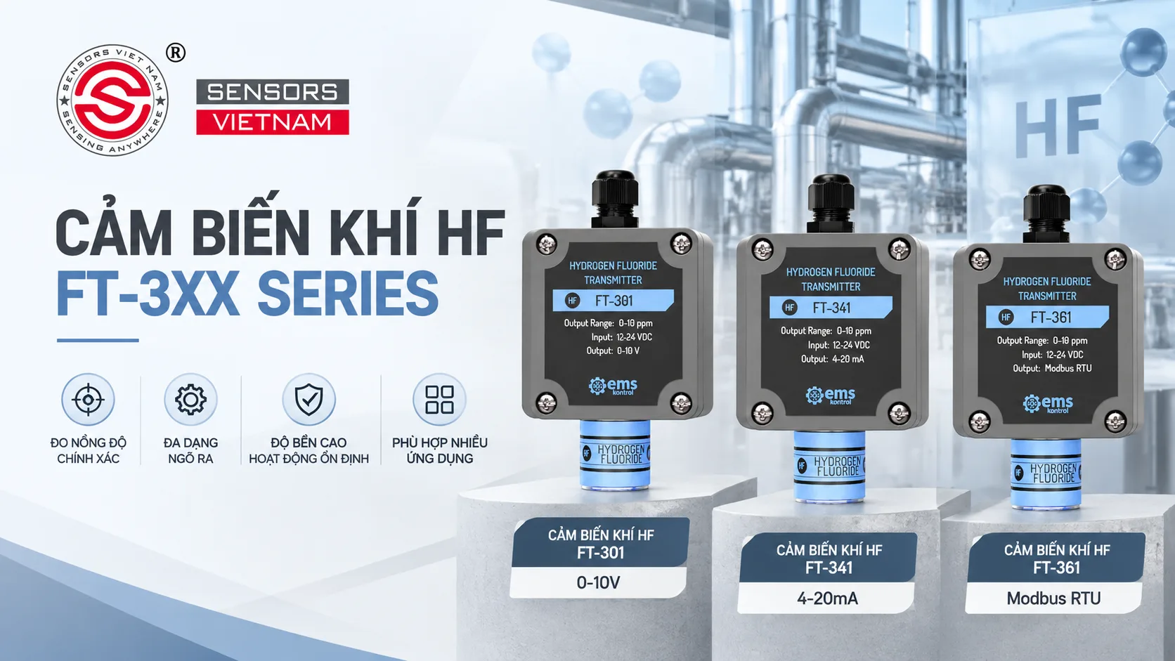 CẢM BIẾN KH&Iacute; HF FT-3XX SERIES